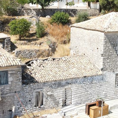 Traditional stone house in Katohori in Lefkada.