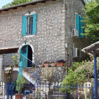 Stone detached house in Kontarena, Lefkada.